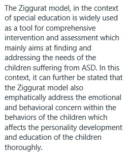 What does an assessment using the Ziggurat model evaluate